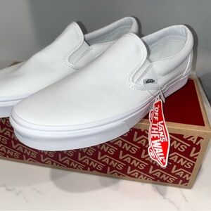 NWT - Men’s Vans True White Classic Slip Ons Sz 11.5